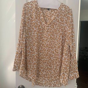 Georgette Leopard White